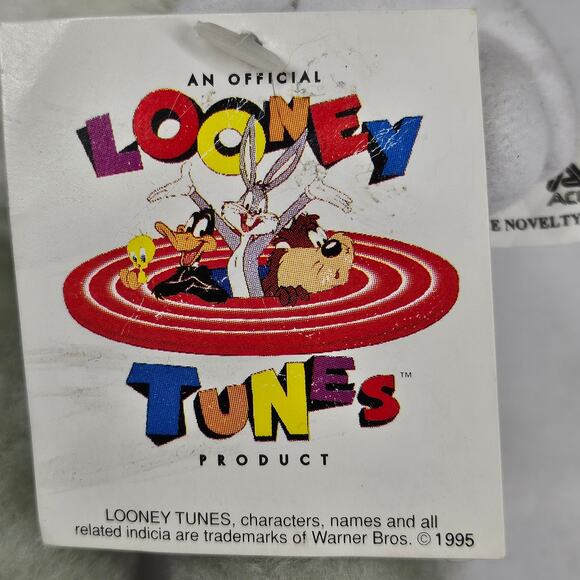 LOONEY TUNES BUGS BUNNY PLUSH – ACE NOVELTY – 1995 VINTAGE – GRAY/WHITE – 14" - Picture 7 of 9